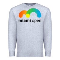 Heather Grey miami open Premium Sweatshirt - linhVisuals