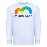 White miami open Premium Sweatshirt - linhVisuals