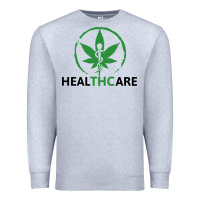 Heather Grey healthcare thc marijuana cannabis medical Premium Sweatshirt - linhVisuals