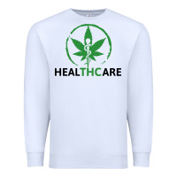 White healthcare thc marijuana cannabis medical Premium Sweatshirt - linhVisuals
