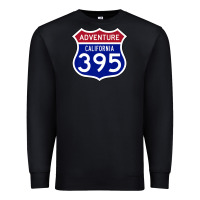 Black california usa highway 395 hiking fishing climbing adventure premium Premium Sweatshirt - linhVisuals