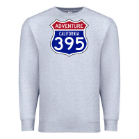 Heather Grey california usa highway 395 hiking fishing climbing adventure premium Premium Sweatshirt - linhVisuals