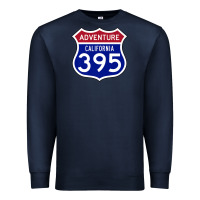 Navy california usa highway 395 hiking fishing climbing adventure premium Premium Sweatshirt - linhVisuals