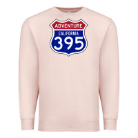Pale Pink california usa highway 395 hiking fishing climbing adventure premium Premium Sweatshirt - linhVisuals