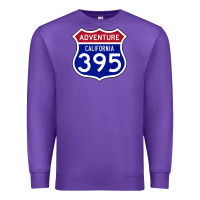 Purple california usa highway 395 hiking fishing climbing adventure premium Premium Sweatshirt - linhVisuals