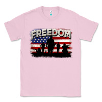 Bubblegum Pink Freedom 4th of july Classic Tee - CowGirlArtShop