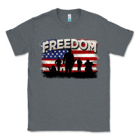 Charcoal Heather Freedom 4th of july Classic Tee - CowGirlArtShop