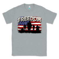 Heather Grey Freedom 4th of july Classic Tee - CowGirlArtShop