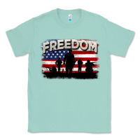 Seafoam Freedom 4th of july Classic Tee - CowGirlArtShop
