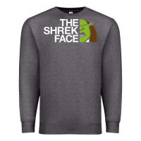 Charcoal Heather the shrek face Premium Sweatshirt - linhVisuals