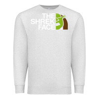 Oatmeal Heather the shrek face Premium Sweatshirt - linhVisuals