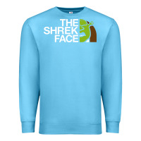 Ocean Blue the shrek face Premium Sweatshirt - linhVisuals