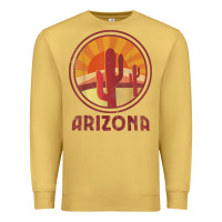Antique Gold arizona cactus sunset scene graphic t shirt Premium Sweatshirt - linhVisuals