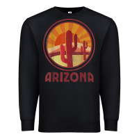 Black arizona cactus sunset scene graphic t shirt Premium Sweatshirt - linhVisuals