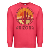 Cardinal arizona cactus sunset scene graphic t shirt Premium Sweatshirt - linhVisuals