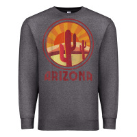 Charcoal Heather arizona cactus sunset scene graphic t shirt Premium Sweatshirt - linhVisuals