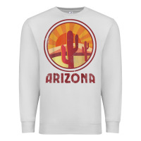 Dove Grey arizona cactus sunset scene graphic t shirt Premium Sweatshirt - linhVisuals