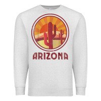 Oatmeal Heather arizona cactus sunset scene graphic t shirt Premium Sweatshirt - linhVisuals