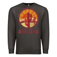 Smoke arizona cactus sunset scene graphic t shirt Premium Sweatshirt - linhVisuals