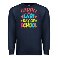 Navy happy last day of school teacher boys girls school last day Premium Sweatshirt - linhVisuals