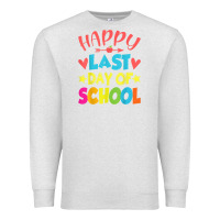 Oatmeal Heather happy last day of school teacher boys girls school last day Premium Sweatshirt - linhVisuals