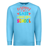 Ocean Blue happy last day of school teacher boys girls school last day Premium Sweatshirt - linhVisuals