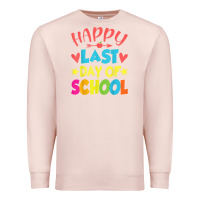 Pale Pink happy last day of school teacher boys girls school last day Premium Sweatshirt - linhVisuals