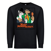 Black buddy thunderstruck friend Premium Sweatshirt - linhVisuals