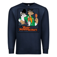 Navy buddy thunderstruck friend Premium Sweatshirt - linhVisuals