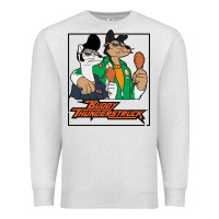 Oatmeal Heather buddy thunderstruck friend Premium Sweatshirt - linhVisuals