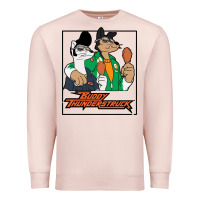 Pale Pink buddy thunderstruck friend Premium Sweatshirt - linhVisuals