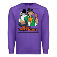 Purple buddy thunderstruck friend Premium Sweatshirt - linhVisuals