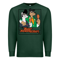 Sports Green buddy thunderstruck friend Premium Sweatshirt - linhVisuals