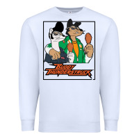 White buddy thunderstruck friend Premium Sweatshirt - linhVisuals