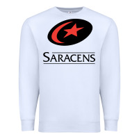 White saracens Premium Sweatshirt - linhVisuals