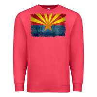 Cardinal arizona flag in grungy style raglan baseball tee Premium Sweatshirt - linhVisuals