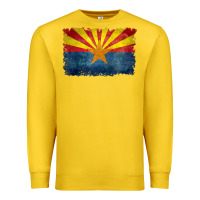 Lemon arizona flag in grungy style raglan baseball tee Premium Sweatshirt - linhVisuals
