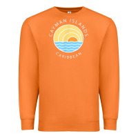 Carrot cayman islands retro colorful ocean sunset palm tree novelty Premium Sweatshirt - linhVisuals