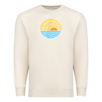 Sandshell cayman islands retro colorful ocean sunset palm tree novelty Premium Sweatshirt - linhVisuals