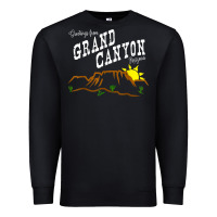Black arizona grand canyon greetings souvenir tee shirt Premium Sweatshirt - linhVisuals