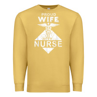 Antique Gold my husband is a nurse im a proud wife of a nurse Premium Sweatshirt - linhVisuals