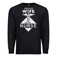 Black my husband is a nurse im a proud wife of a nurse Premium Sweatshirt - linhVisuals