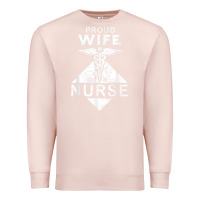 Pale Pink my husband is a nurse im a proud wife of a nurse Premium Sweatshirt - linhVisuals