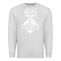 Dove Grey my husband is a nurse im a proud wife of a nurse Premium Sweatshirt - linhVisuals