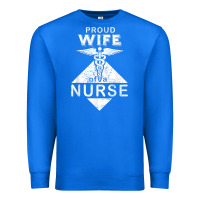 True Royal my husband is a nurse im a proud wife of a nurse Premium Sweatshirt - linhVisuals