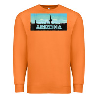 Carrot arizona shirt   saguaro cactus desert landscape t shirt Premium Sweatshirt - linhVisuals