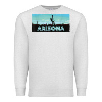 Oatmeal Heather arizona shirt   saguaro cactus desert landscape t shirt Premium Sweatshirt - linhVisuals