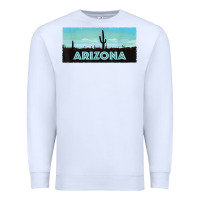 White arizona shirt   saguaro cactus desert landscape t shirt Premium Sweatshirt - linhVisuals