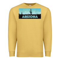 Antique Gold arizona shirt   saguaro cactus desert landscape t shirt Premium Sweatshirt - linhVisuals