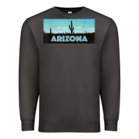 Smoke arizona shirt   saguaro cactus desert landscape t shirt Premium Sweatshirt - linhVisuals